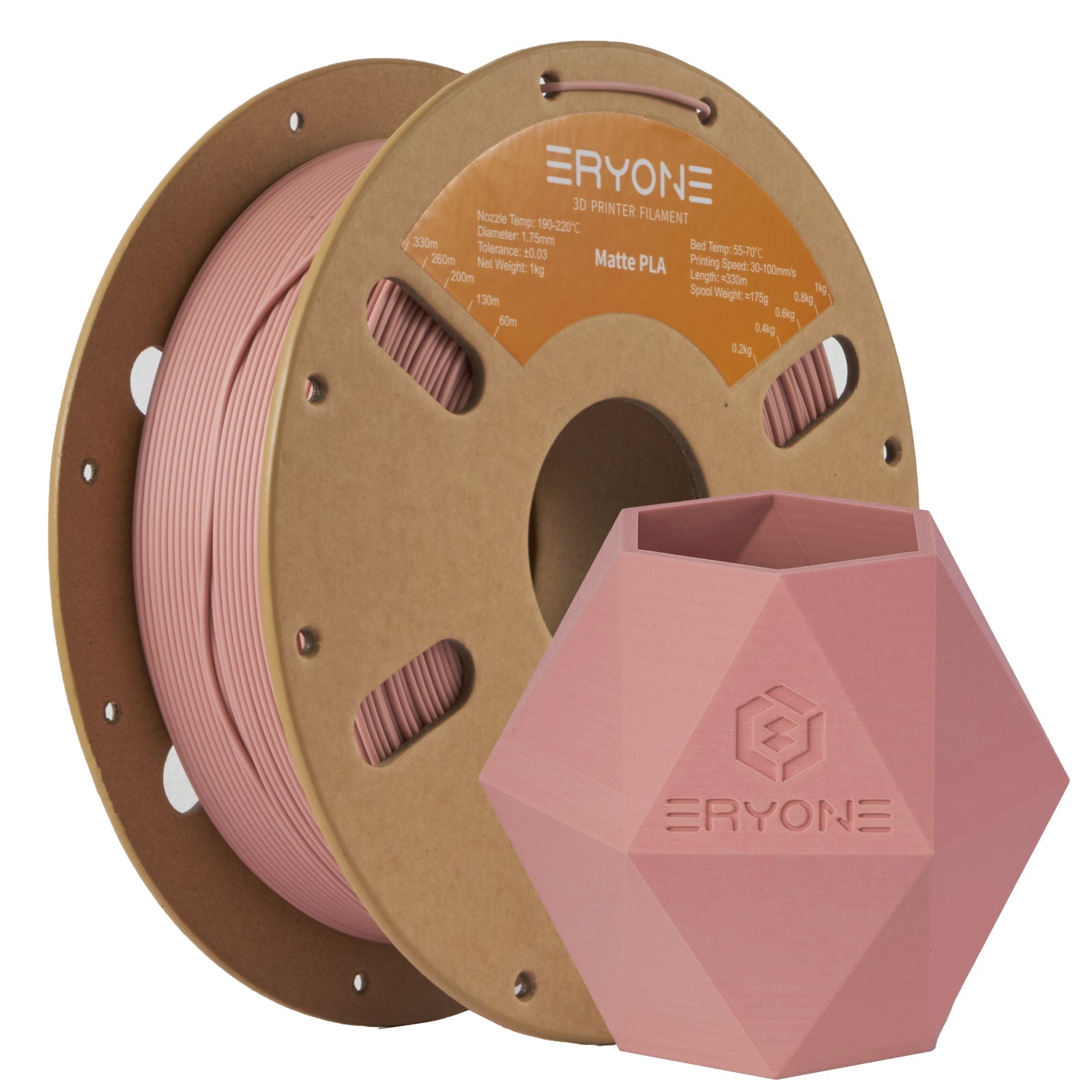 ERYONE Matte PLA Filament, 1.75mm Filament für 3D Drucker, 1KG(2.2LBS)/ Spule