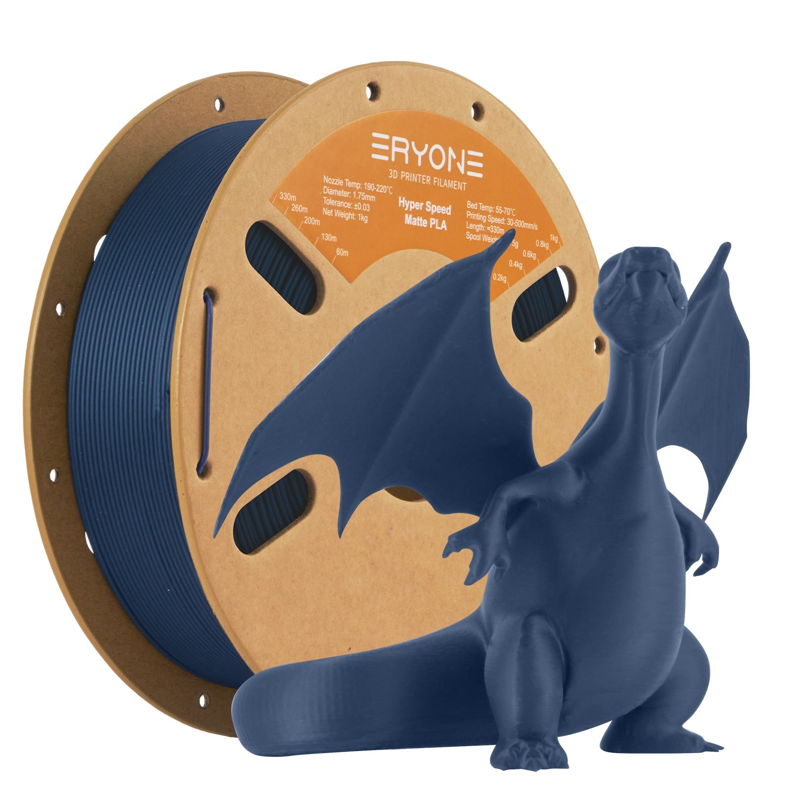 ERYONE Matte PLA Filament, 1.75mm Filament für 3D Drucker, 1KG(2.2LBS)/ Spule