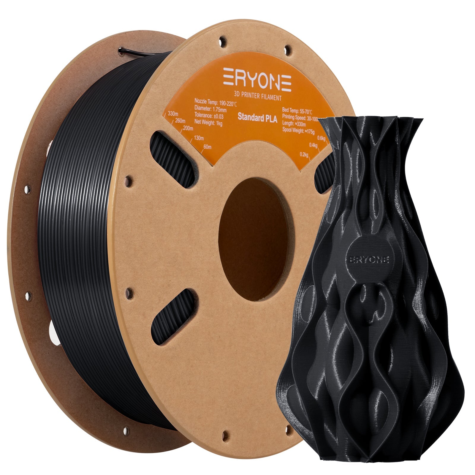 Filament pour imprimante 3D Eryone PLA 1.75mm, précision dimensionnelle +/- 0.05 mm 1kg (2.2LBS)/Pool