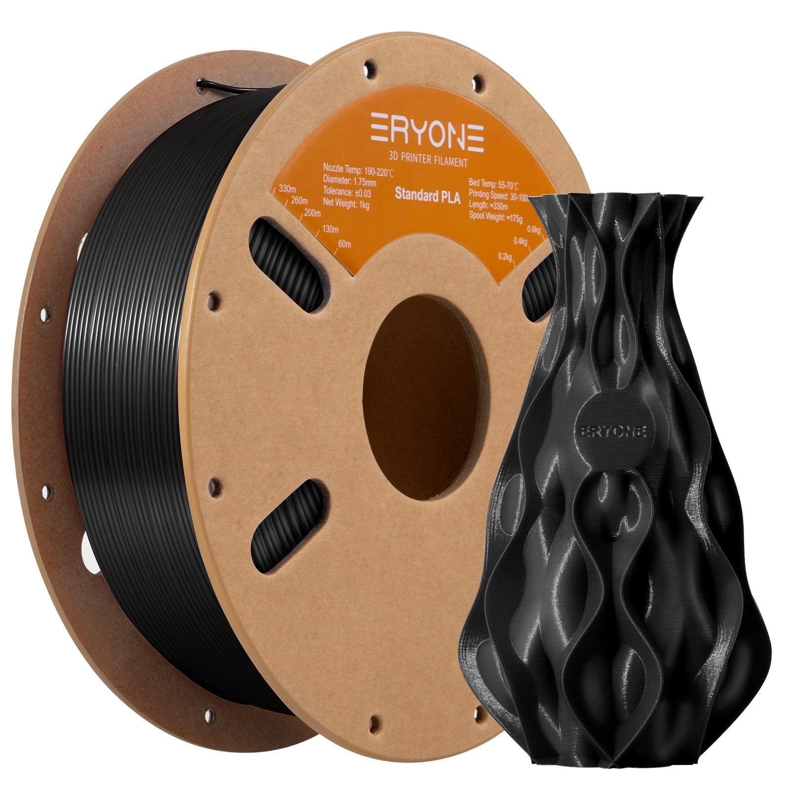 Filament pour imprimante 3D Eryone PLA 1.75mm, précision dimensionnelle +/- 0.05 mm 1kg (2.2LBS)/Pool