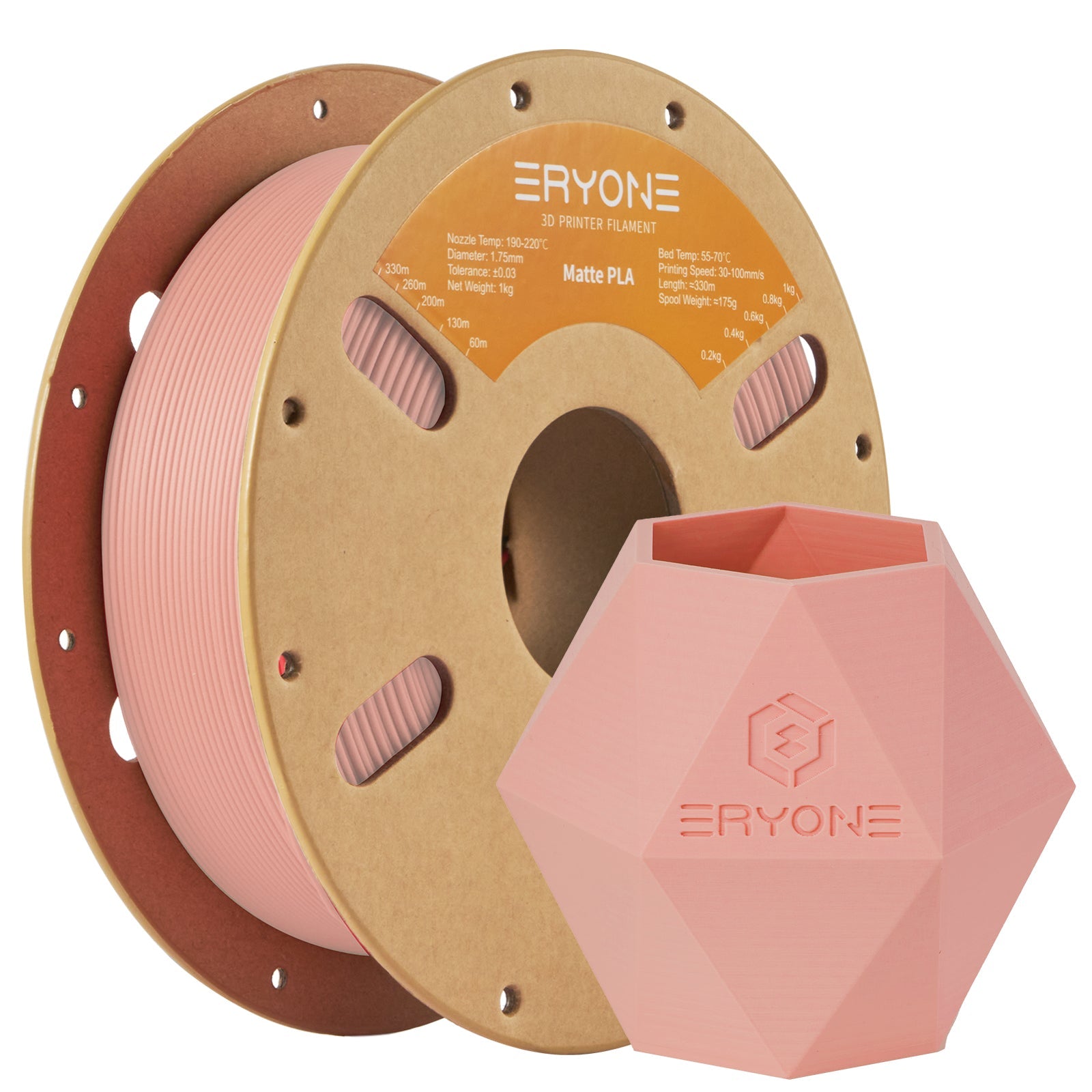 ERYONE Matte PLA Filament, 1.75mm Filament für 3D Drucker, 1KG(2.2LBS)/ Spule