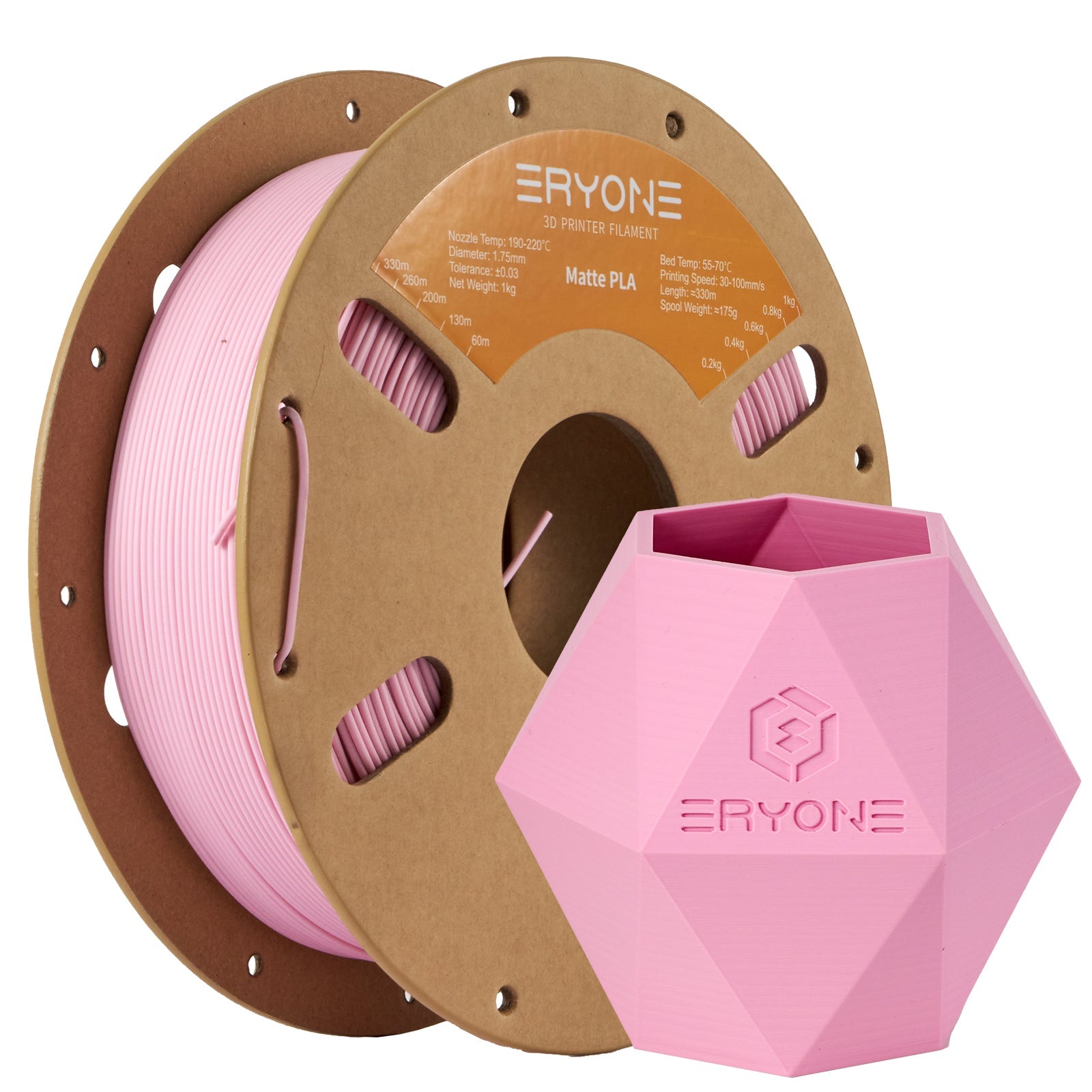 ERYONE Matte PLA Filament, 1.75mm Filament für 3D Drucker, 1KG(2.2LBS)/ Spule