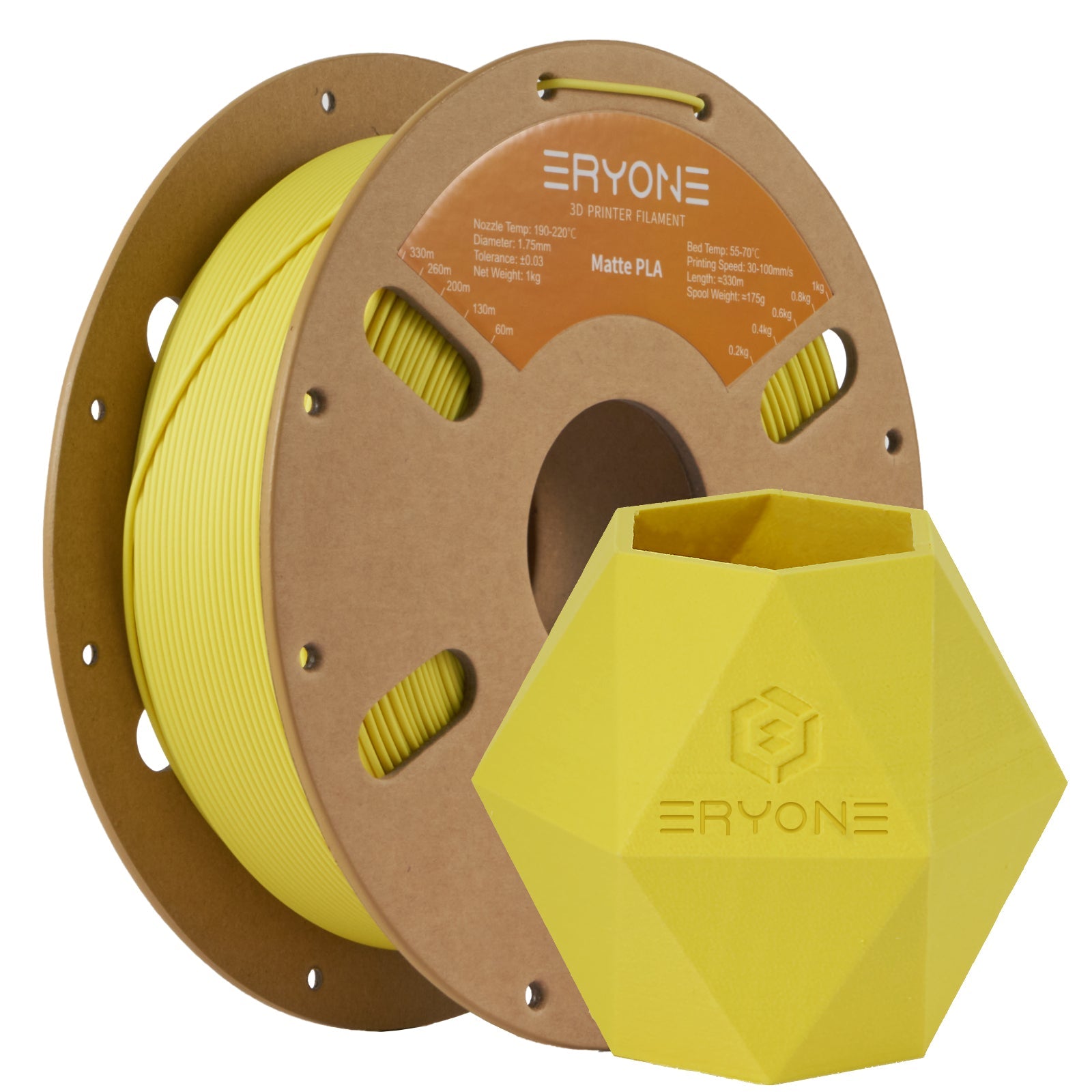 ERYONE Matte PLA Filament, 1.75mm Filament für 3D Drucker, 1KG(2.2LBS)/ Spule