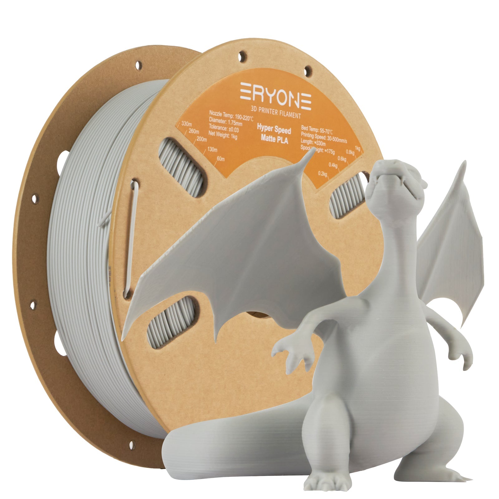 ERYONE Matte PLA Filament, 1.75mm Filament für 3D Drucker, 1KG(2.2LBS)/ Spule