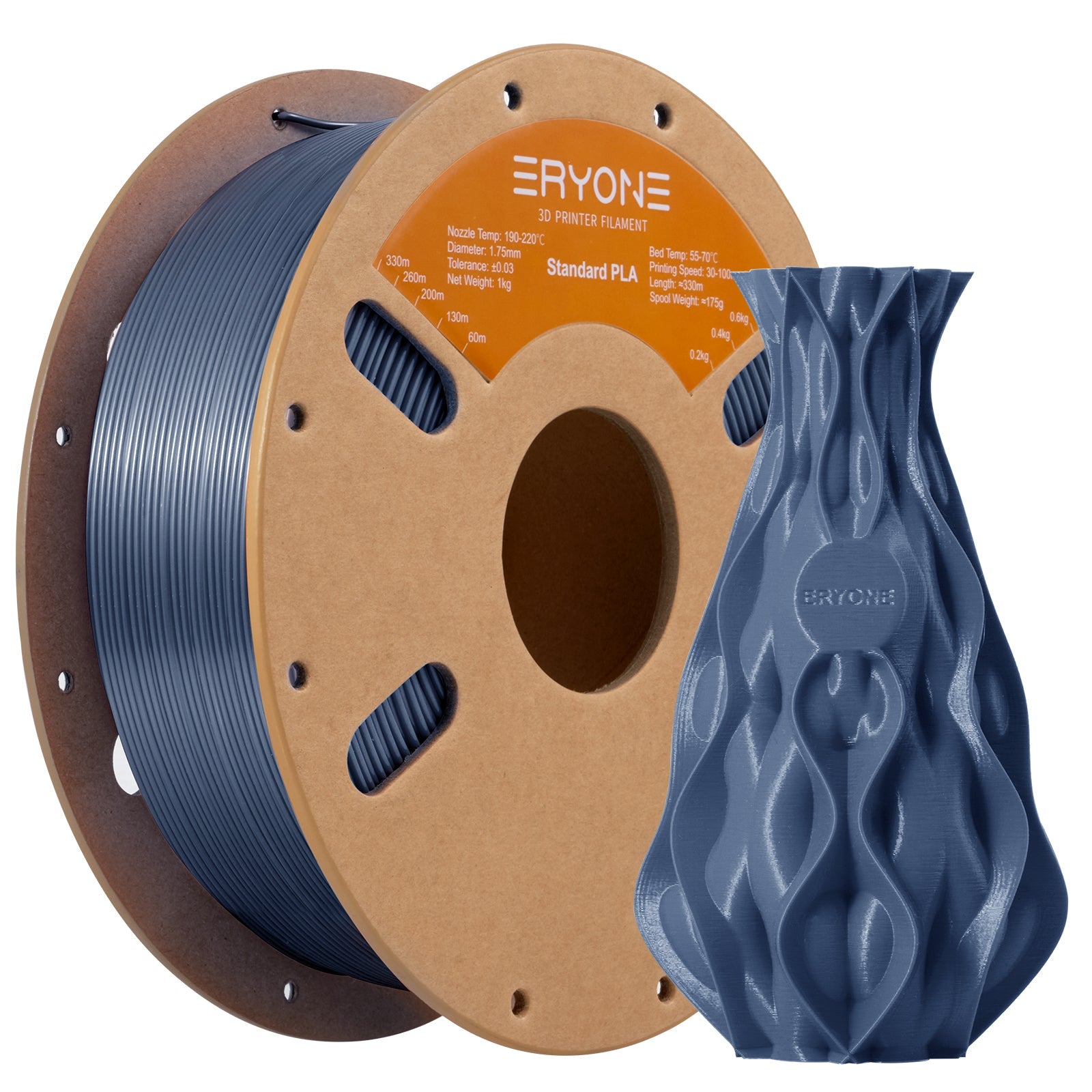 Filament pour imprimante 3D Eryone PLA 1.75mm, précision dimensionnelle +/- 0.05 mm 1kg (2.2LBS)/Pool