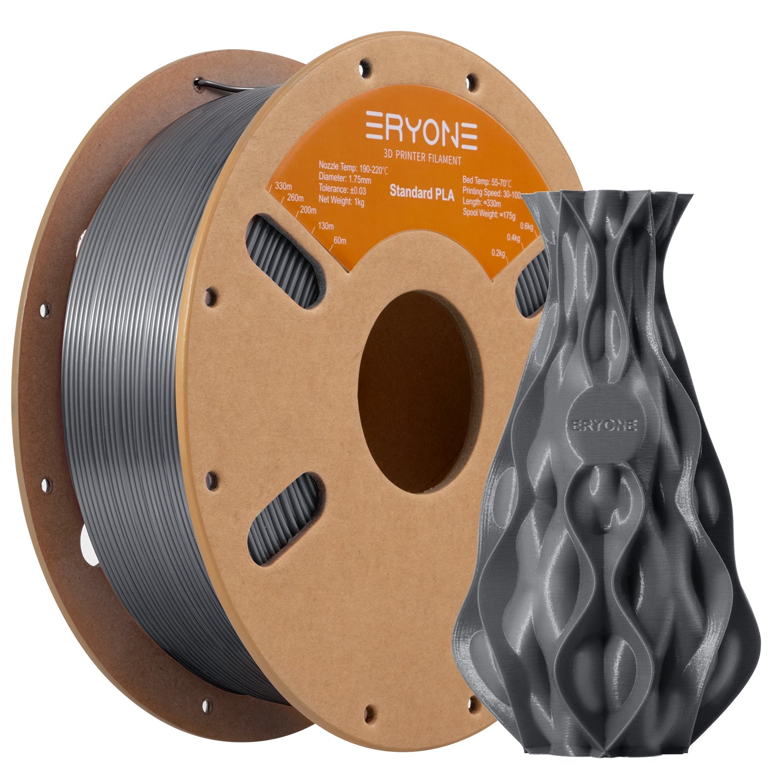 Filament pour imprimante 3D Eryone PLA 1.75mm, précision dimensionnelle +/- 0.05 mm 1kg (2.2LBS)/Pool
