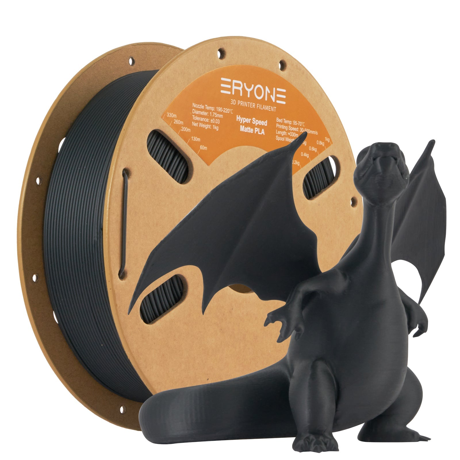 ERYONE Matte PLA Filament, 1.75mm Filament für 3D Drucker, 1KG(2.2LBS)/ Spule