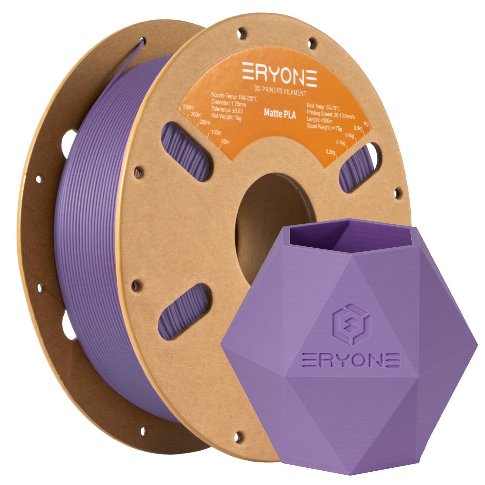 ERYONE Matte PLA Filament, 1.75mm Filament für 3D Drucker, 1KG(2.2LBS)/ Spule