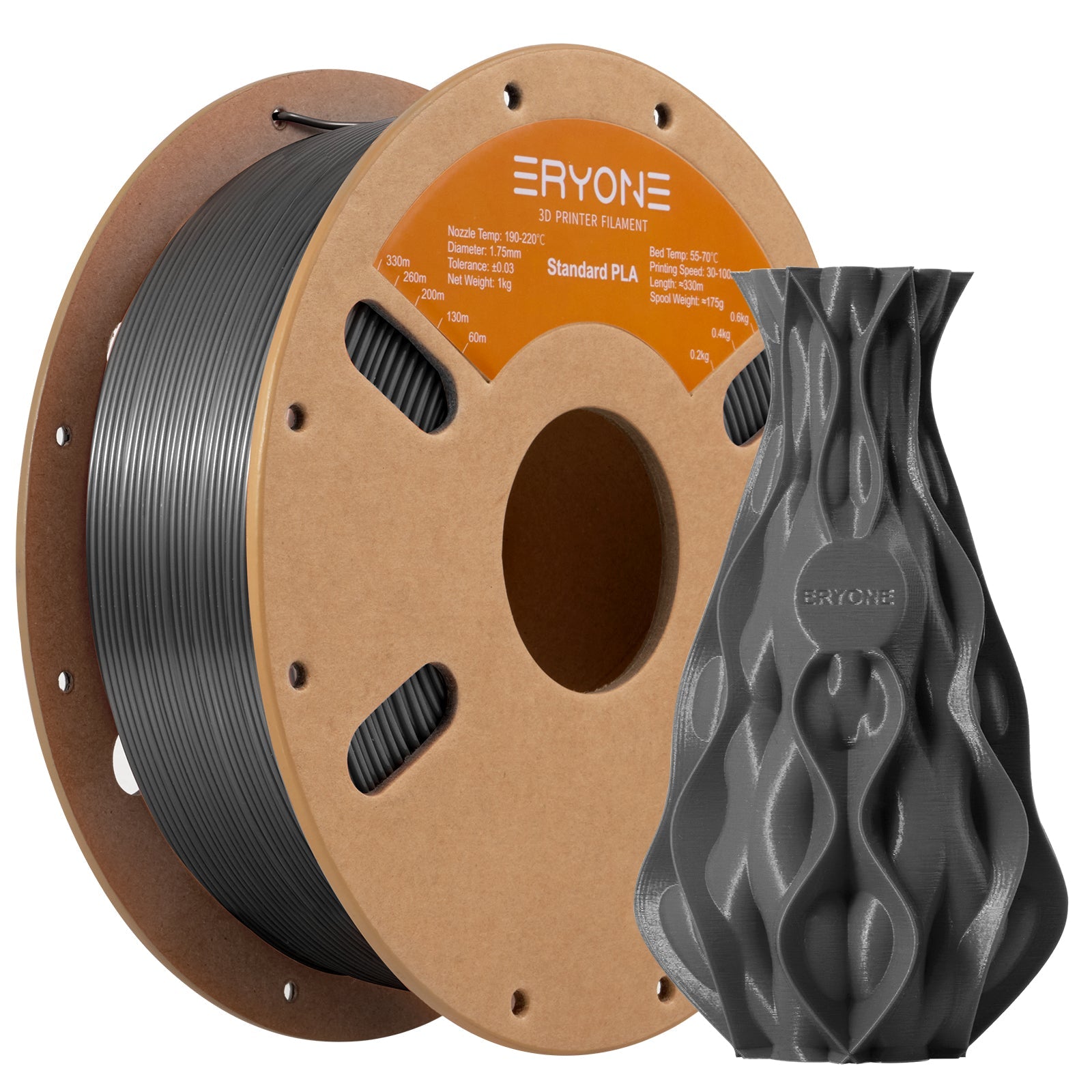 Filament pour imprimante 3D Eryone PLA 1.75mm, précision dimensionnelle +/- 0.05 mm 1kg (2.2LBS)/Pool