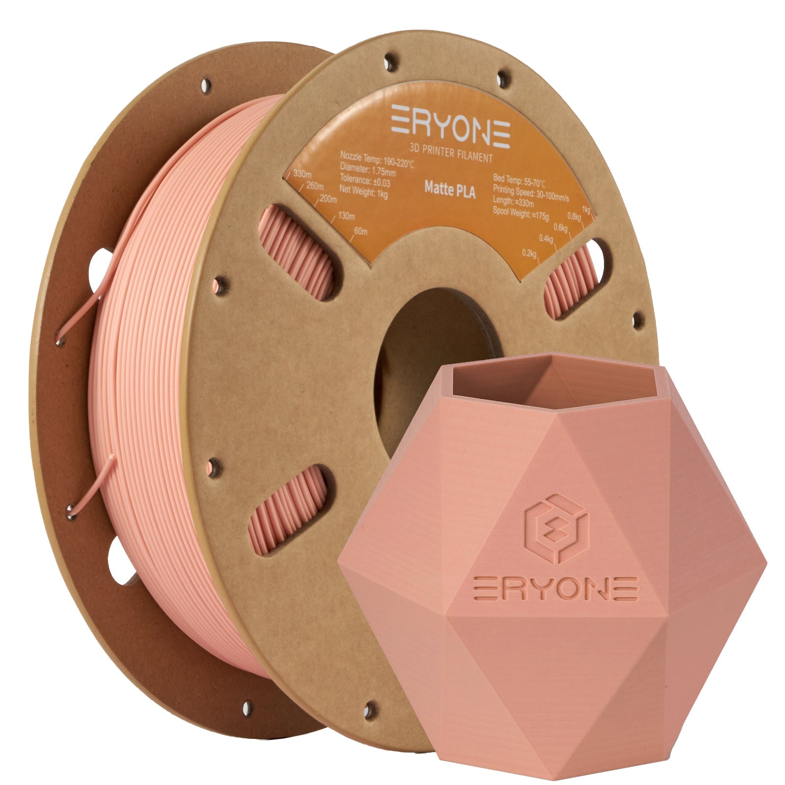 ERYONE Matte PLA Filament, 1.75mm Filament für 3D Drucker, 1KG(2.2LBS)/ Spule