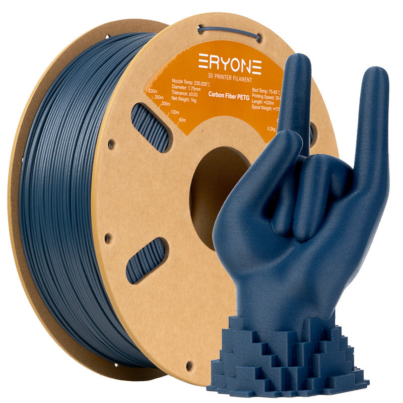 Filamento PETG ERYONE de 1,75 mm ±0,03 mm para impresoras 3D, 1 kg (2,2 lb) por bobina
