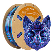PLA Silk Triple-Color Filament - 1.75mm±0.03mm (1kg) - 1KG / Twisted Rainbow-Shadow-Black&Blue&Purple