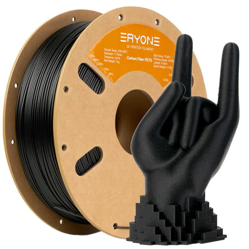 Filamento PETG ERYONE de 1,75 mm ±0,03 mm para impresoras 3D, 1 kg (2,2 lb) por bobina