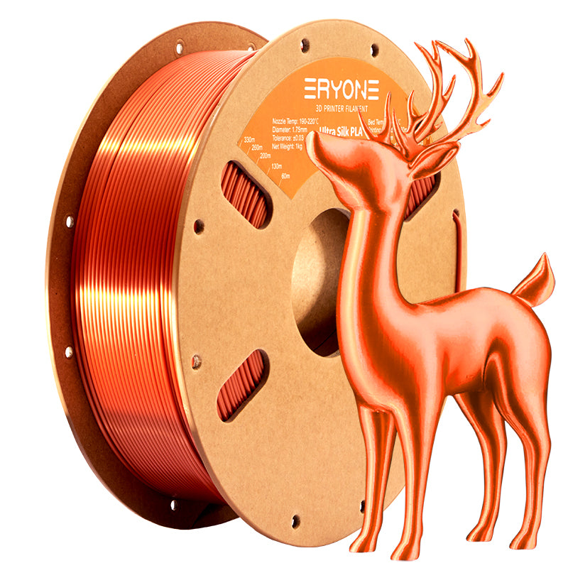 EYONE Ultra Silk PLA Filamento para Impresora 3D 1.75mm, Precisión Dimensional +/- 0.05 mm, 1kg (2.2LBS) / Carrete(más brillante y luminoso que el PLA de seda)