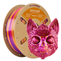 PLA Silk Triple-Color Filament - 1.75mm±0.03mm (1kg) - 1KG / Twisted Rainbow-Fire-Red&Gold&Purple