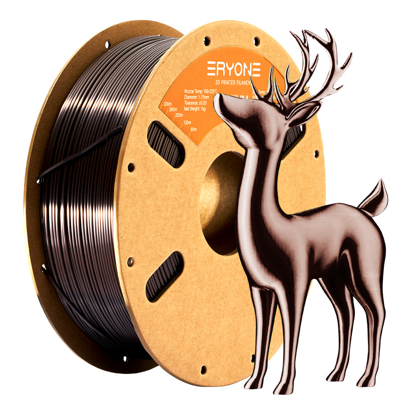 EYONE Ultra Silk PLA Filamento para Impresora 3D 1.75mm, Precisión Dimensional +/- 0.05 mm, 1kg (2.2LBS) / Carrete(más brillante y luminoso que el PLA de seda)