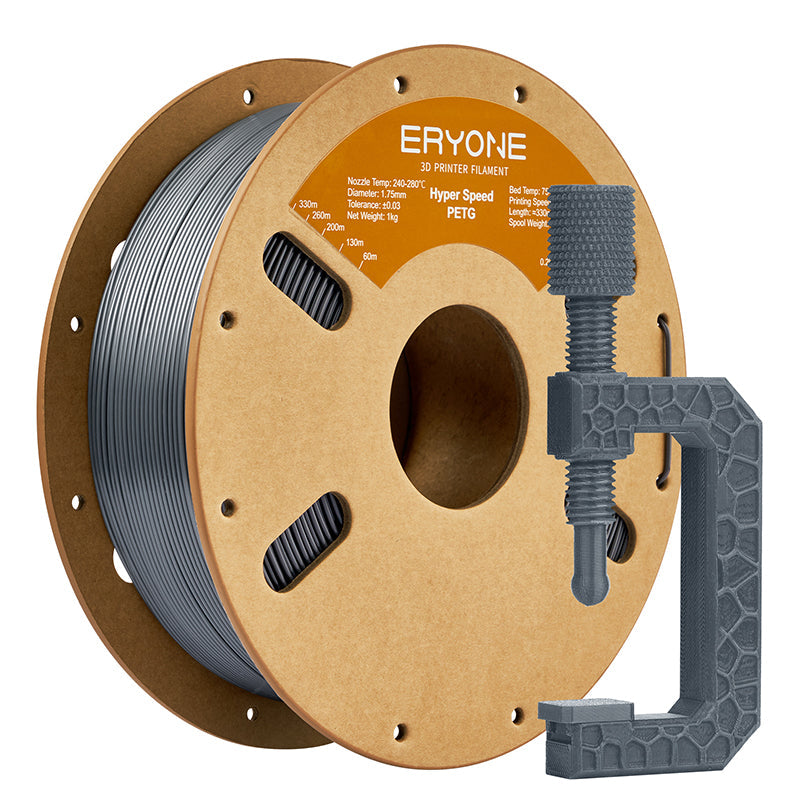 Filamento PETG ERYONE de 1,75 mm ±0,03 mm para impresoras 3D, 1 kg (2,2 lb) por bobina