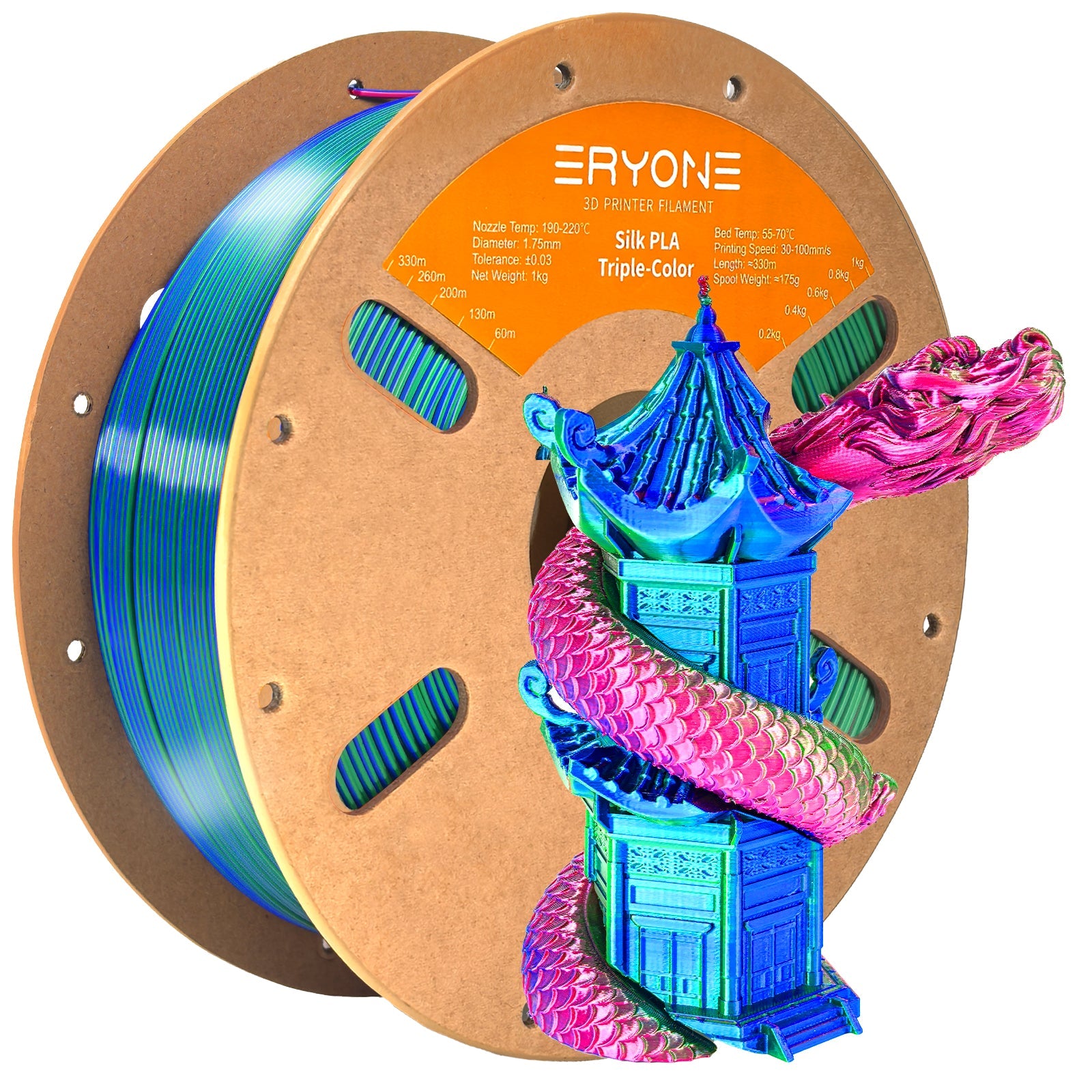 Pre-sale- ERYONE All Series PLA 3D Filament 1kg +FREE SHIPPING(MOQ:20 rolls,can mix color)