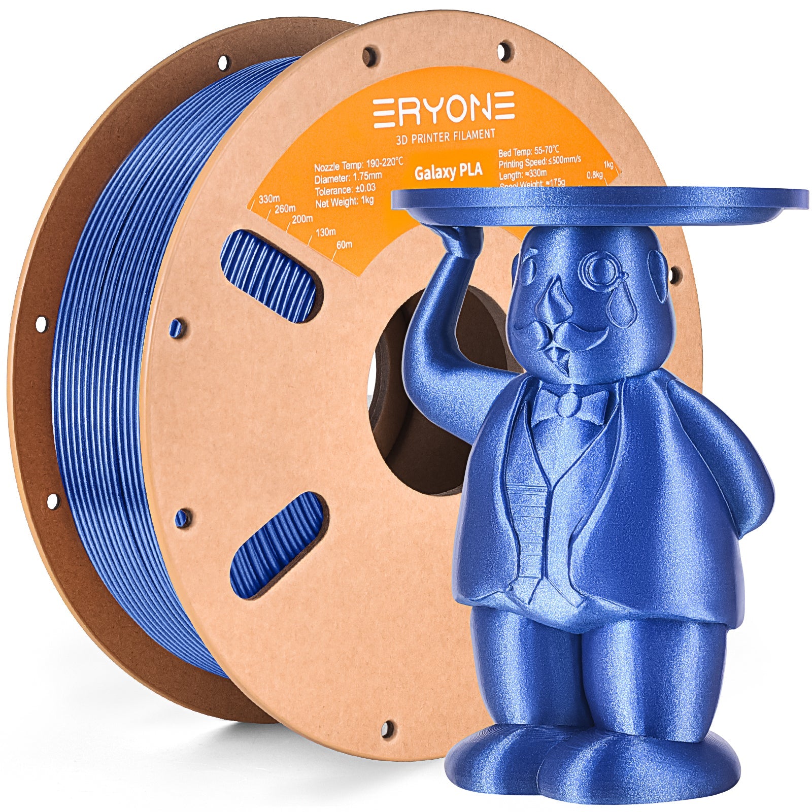 ERYONE Galaxy Sparkly Glitter PLA 3D Drucker Filament 1.75mm, Maßgenauigkeit +/- 0.05 mm, 1kg (2.2LBS) / Spule