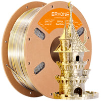 PLA Silk Dual-Color Filament - 1.75mm±0.03mm (1kg) - Gold&Silver