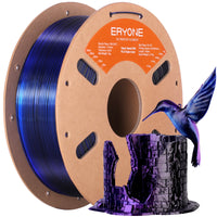 PLA Silk Triple-Color Filament - 1.75mm±0.03mm (1kg) - 1KG / High Speed-Black&Blue&Purple