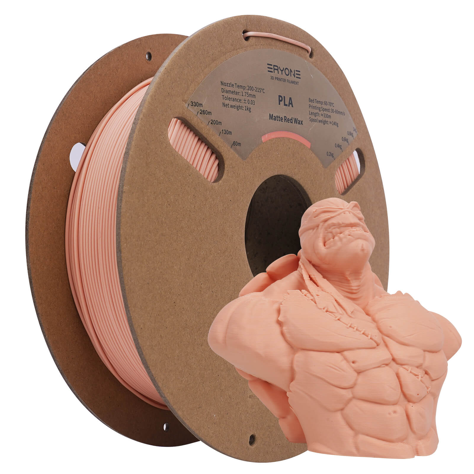 ERYONE Matte PLA Filament, 1.75mm Filament für 3D Drucker, 1KG(2.2LBS)/ Spule