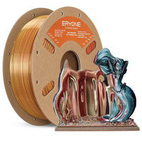 PLA Silk High-Speed Quadruple Filament - 1.75mm±0.03mm (1kg) - Gorgeous Harmony (Black & Gold & Red & Green)