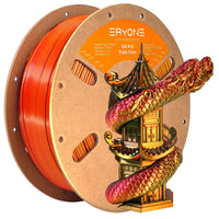PLA Silk Triple-Color Filament - 1.75mm±0.03mm (1kg) - 1KG / Black & Red & Gold