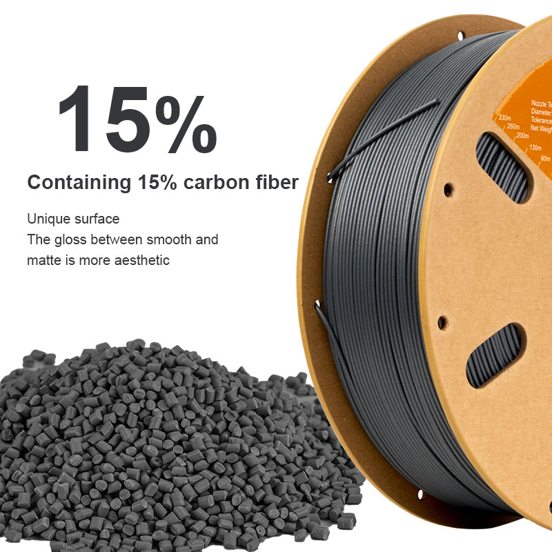 ERYONE Filamento de Fibra de Carbono PETG para Impresora 3D 1.75mm, Precisión dimensional +/- 0.05 mm 1kg (2.2LBS)/Spool