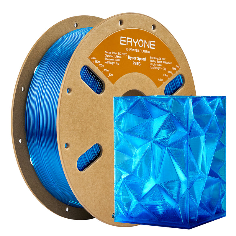 Filamento PETG ERYONE de 1,75 mm ±0,03 mm para impresoras 3D, 1 kg (2,2 lb) por bobina