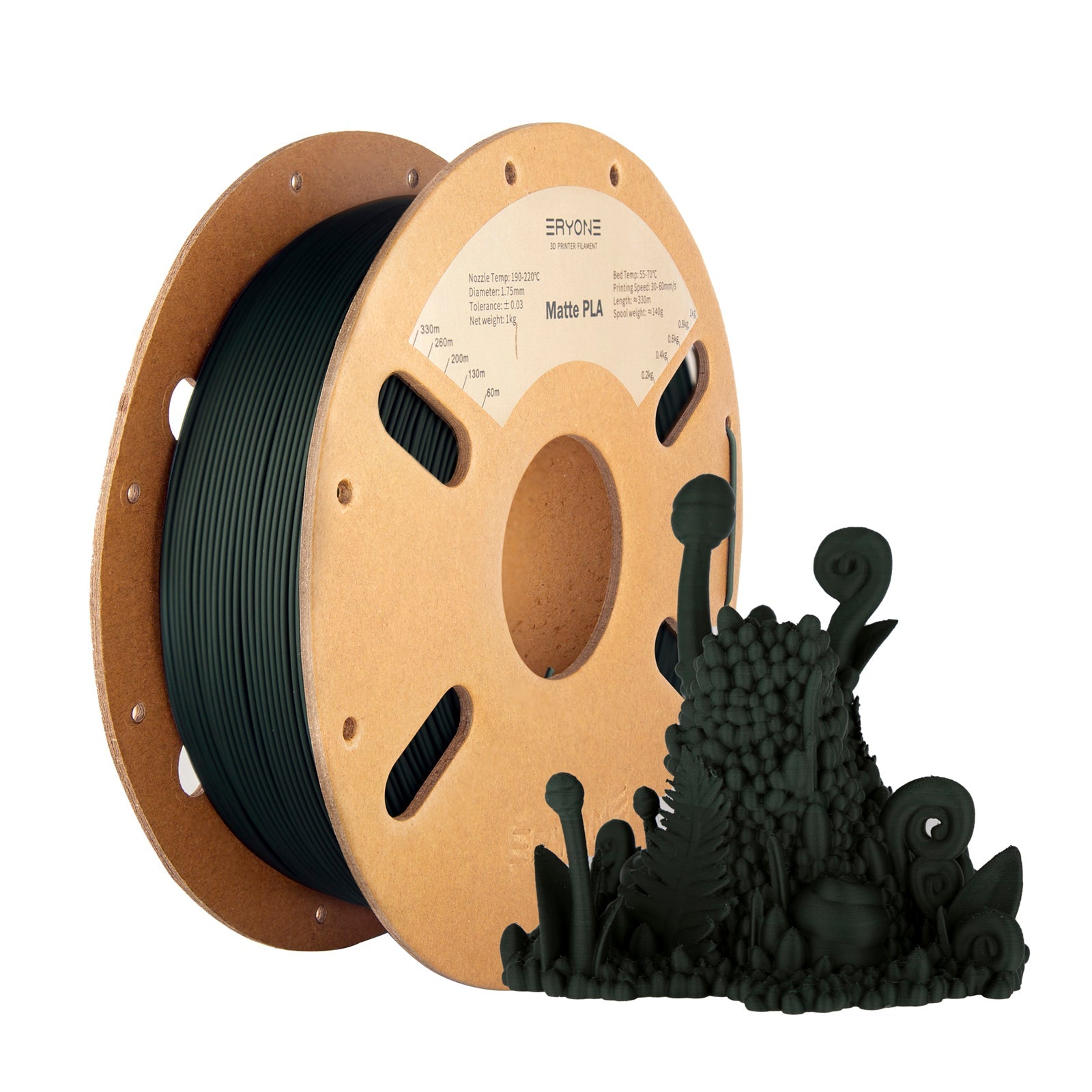ERYONE Matte PLA Filament, 1.75mm Filament für 3D Drucker, 1KG(2.2LBS)/ Spule
