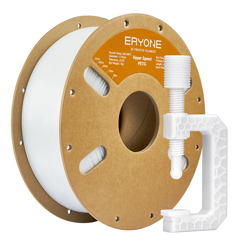 Filamento PETG ERYONE de 1,75 mm ±0,03 mm para impresoras 3D, 1 kg (2,2 lb) por bobina
