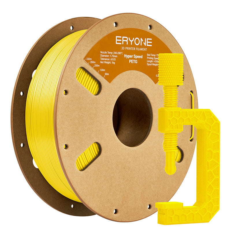 Filamento PETG ERYONE de 1,75 mm ±0,03 mm para impresoras 3D, 1 kg (2,2 lb) por bobina