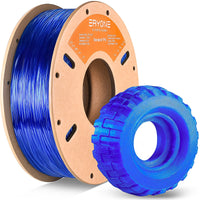 TPU Filament - 1.75mm±0.03mm (0.5kg & 1kg) - Transparent Blue-0.5kg