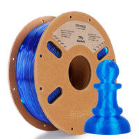 TPU Filament - 1.75mm±0.03mm (0.5kg & 1kg) - TRANSPARENT Blue-1kg