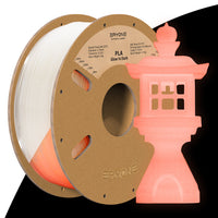 PLA  Glow Green in The Dark Filament - 1.75mm±0.03mm (1kg) - Orange -red