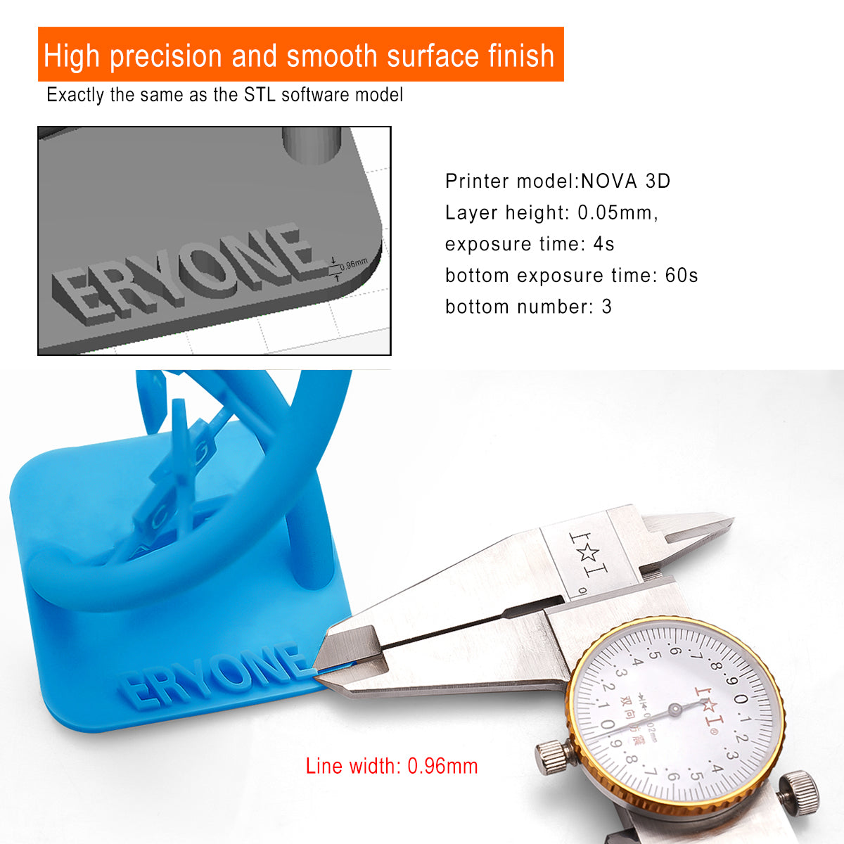 Eryone Water Washable 3D Printer Resin UV Curing Resin Photopolymer 3D Printing Resin For DLP/LCD Printer